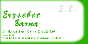 erzsebet barna business card